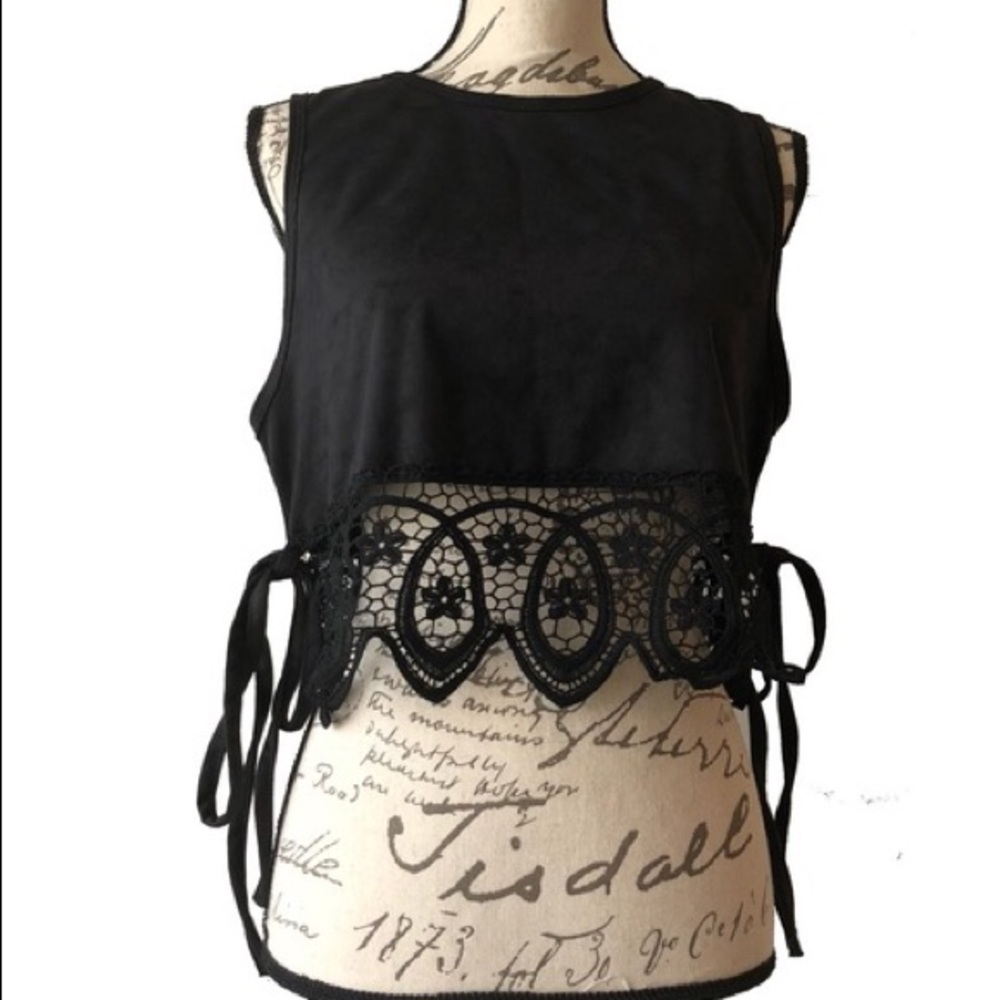Zara Black Trafaluc Spring Crop Top